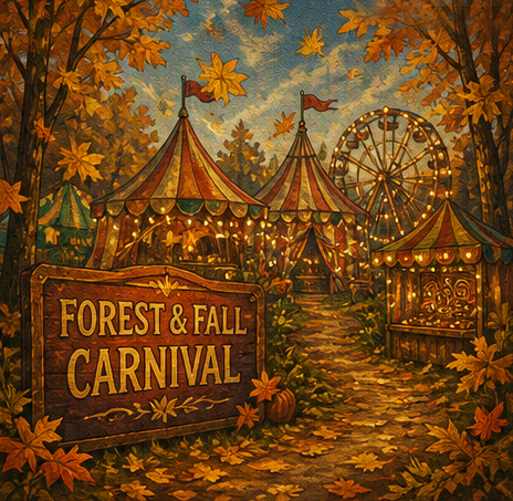 Forest and Fall Carnival games and booths
