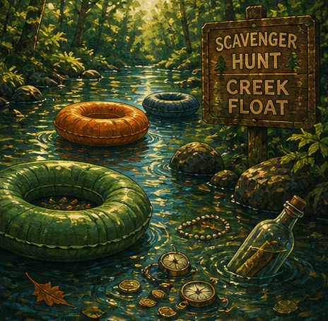 Scavenger Hunt Creek Float on the water
