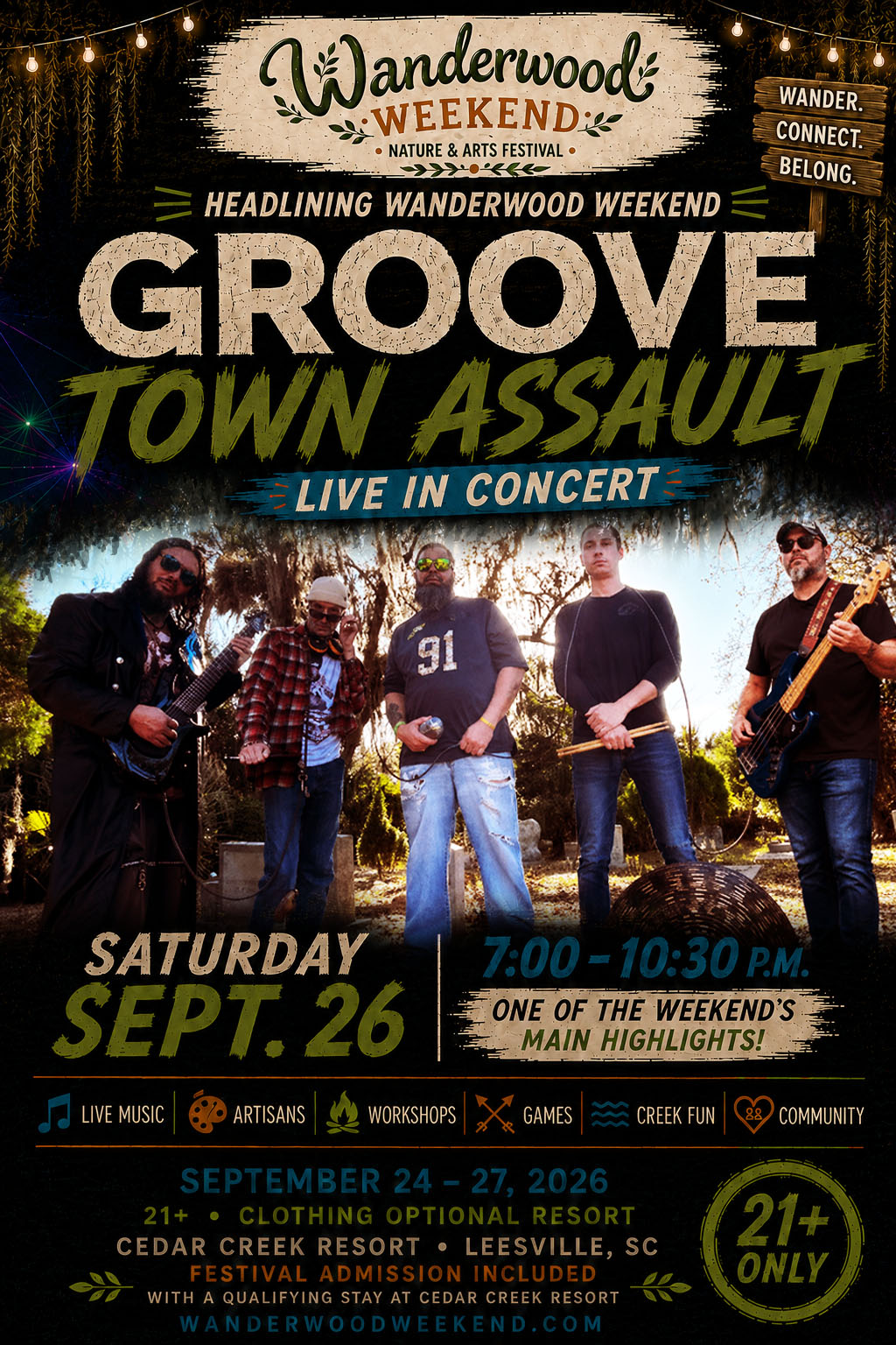 Groove Town Assault live in concert poster
