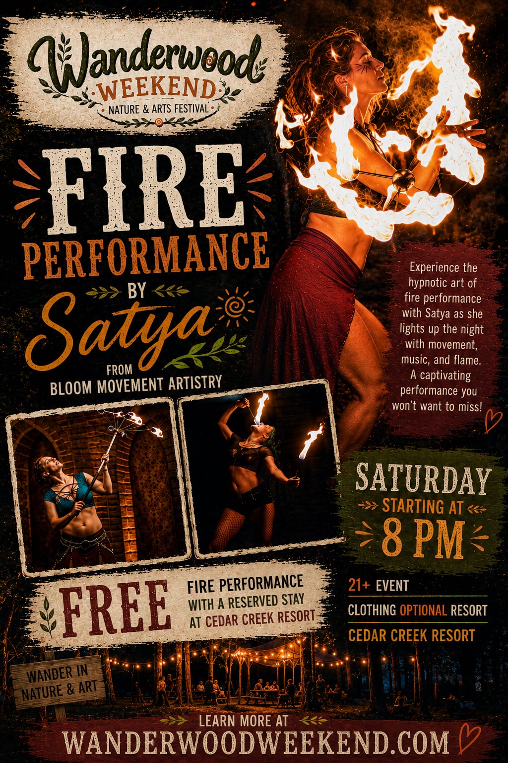 Fire performance by Satya from Bloom Movement Artistry poster